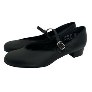 ORGANMASTER SHOES Mary Jane Black Leather Upper & Sole Size 8.5 M EUC